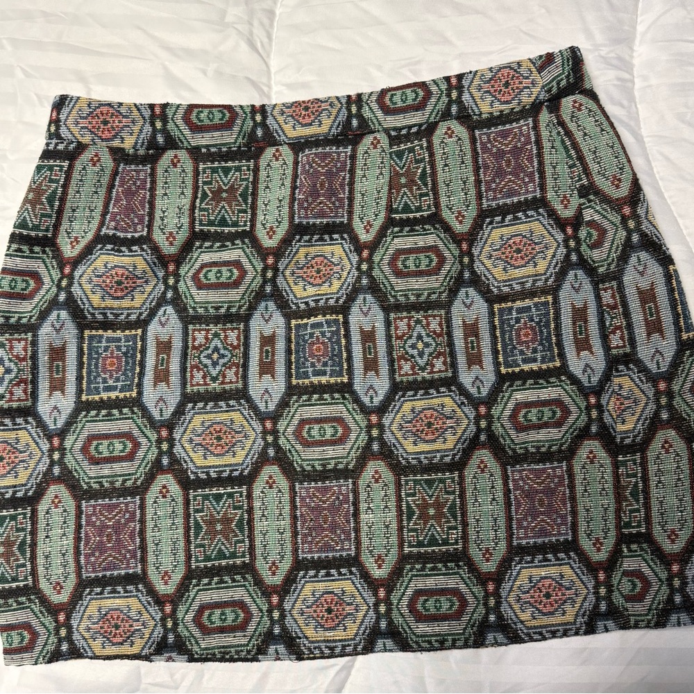 Dex Multicolor Geometric Mini Skirt